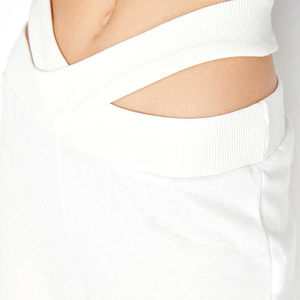 Fait sur mesure 100% coton pantalon évasé à capuche respirant respirant évasé survêtement ensembles femmes vêtements d'hiver décontracté motif solide - Product Image 3
