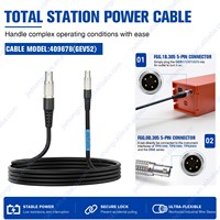 Câbles Leic GEV52 409678 pour connecter les instruments Leic TS02/06/09, TPS1200/1800/2003 et DNA à une batterie externe GEB171