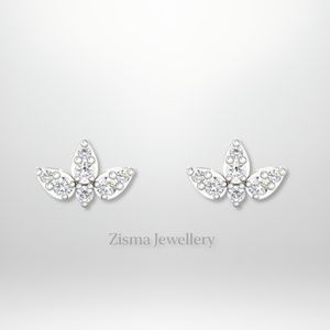 สตั๊ดแบบเจาะรูปลูกแพร์สุดหรูสีทอง14K ความคมชัดของ VVS มีเพชรที่ปลูกในห้องแล็บและได้รับการรับรองจาก giigi - Product Image 3