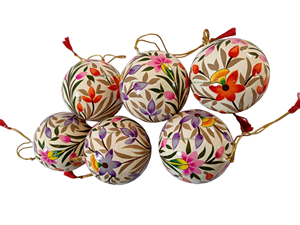 Kashmir Handmade Christmas <b>Tree</b> <b>Stand</b> Accessories Paper Mache Baubles and Ornaments Elegant Christmas Ball Decorations - Product Image 4