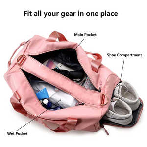 Bolsa de gimnasio de Viaje Unisex de nuevo diseño 2025 al por mayor bolsa de deporte de nailon duradera con logotipo personalizado - Product Image 5