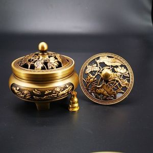 กระถางธูปทองเหลืองตกแต่งอย่างสวยงามสำหรับการทำสมาธิบำบัดทางจิตวิญญาณสำหรับใช้ในบ้านและใช้ในวัด - Product Image 6