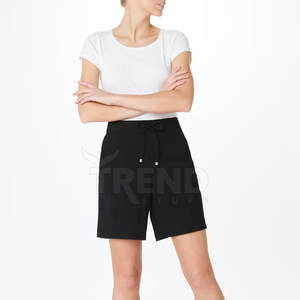 Femmes de haute qualité été coton Biker Shorts décontracté Gym Shorts poches Logo personnalisé respirant confortable cordon taille - Product Image 6