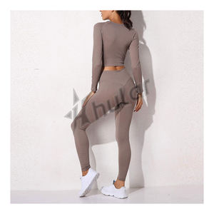 Leggings personnalisés soutien-gorge femme ensembles femmes deux pièces ensembles 2025 basique ensemble de vêtements de détente - Product Image 2