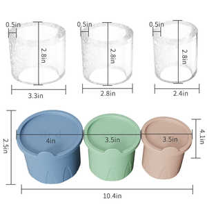 Molde de Silicona para Cubitos de Hielo Zonly Pie, Paquete de 3, Forma de Cilindro Hueco, Reutilizable, Libre de BPA, para Vasos de 30-40 Onzas - Product Image 4