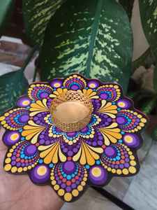 DIY ทองเหลืองรูปดอกบัวหลากสีโคมไฟน้ำมันแฮนด์เมดสุดหรูสำหรับตกแต่งบ้านที่วางเทียน - Product Image 2