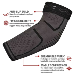 OEM High Quality <b>Neoprene</b> Weightlifting Wraps Soft Gym Elbow Lifting Straps with Custom Logo Heavy Duty Cotton for Workout - Product Image 2