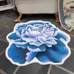 Tapis décoratif surdimensionné en polaire cristalline imprimée à motif unique, antidérapant avec points, pour bureau, hall d'entrée et adolescents - Product Image 5