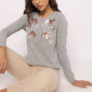 Sudaderas informales de Invierno para mujer Logotipo impreso Lavado ácido frontal Tela de rizo de poliéster/algodón de alta calidad - Product Image 1