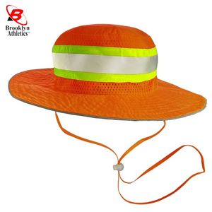 Verano Trabajo al aire libre 2 estilos Trabajadores de saneamiento Sombrero de sol reflectante Cuello Alta visibilidad Gorras de béisbol de seguridad reflectantes - Product Image 5