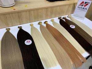 Extensions de cheveux en vrac de haute qualité au prix de gros 100 grammes 12 pouces double texture claire couleur pleine - Product Image 5