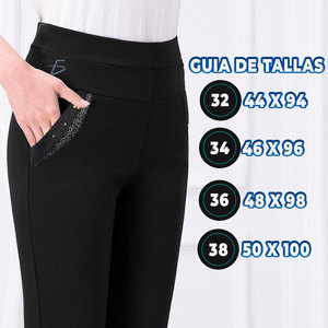 Pantaloni da donna XL a vita alta, elasticizzati, in flanella felpata, traspiranti, eleganti, a gamba dritta, con pizzo, a vita media, effetto stropicciato, comodi e alla moda - Product Image 2