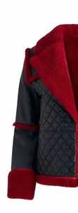 Veste en cuir pour femme de haute qualité, écologique, hiver, cuir luxueux, boutons, fermeture éclair - Product Image 2