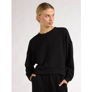 Sudadera de mujer más sudadera recortada de punto definitivo mangas caídas cómoda elegante moda alta demanda sudadera de mujer - Product Image 1