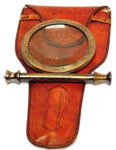 <b>Antique</b> Brass <b>Desk</b> Magnifier with Handle Vintage Style Magnifying Glass for Home & Office Decor - Product Image 6