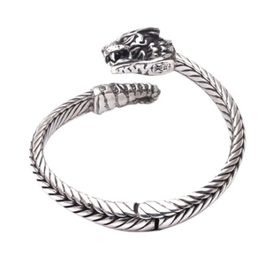 Wholesale Bulk Boho Minimalist Unisex Sterling <b>Silver</b> Tiger Cuff <b>Bracelet</b> Trendy <b>Charm</b> <b>Bracelets</b> for Weddings Christian - Product Image 3