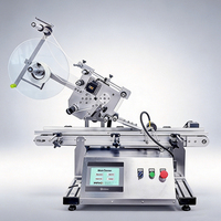 Machine d'étiquetage automatique de bureau haute précision YM400 pour cartes, boîtes en papier, sacs refermables, bouchons de bouteilles plats, applicateur d'étiquettes
