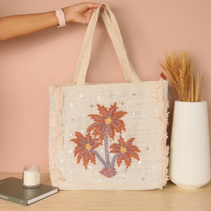 Bolso de mano bohemio grande para mujer, bolso de hombro con cuentas indio hecho a mano con cierre de cremallera para ir de compras por glowin fashion - Product Image 6