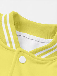 Veste en laine pour homme, style streetwear, col montant, logo sur le devant, confortable, décontractée, vintage, style universitaire, pour les tenues de tous les jours - Product Image 6