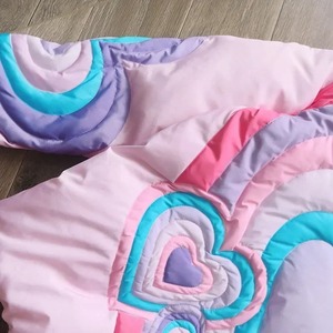 25ss ERL Down Jackets Hombres Mujeres 11 Mejor calidad Espesar Mantener caliente Down Heart Patchwork PUFFER JACKET Parkas Abrigos chaquetas para hombres - Product Image 5