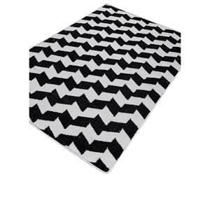 พรมขนสัตว์ทอแบนสีเทาดำ Alhambra รุ่น ADWP-13071 ลายเชฟรอนแบบนามธรรม พรมปูพื้นห้องโถงรูปสี่เหลี่ยมผืนผ้าสำหรับปูพื้นบ้าน - Product Image 2