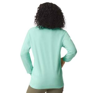 Camiseta de Manga Larga para Mujer, de Algodón Suave, Lisa, Hilada en Anillo - Product Image 2