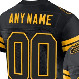 Derniers modèles de maillots de football américain pour hommes vente en gros de maillots personnalisés de qualité avec broderie et écusson chemise de football à manches courtes - Product Image 4