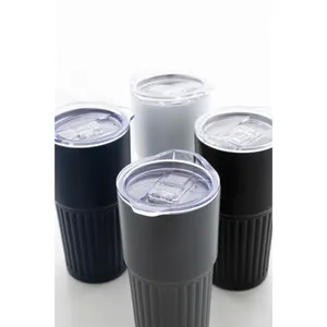 Bicchiere Termico Alto in Acciaio Inossidabile con Effetto Striato, Tazza Termica Sostenibile - Product Image 6