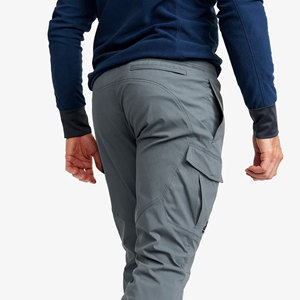 Pantalones cargo de algodón para hombre personalizados con diseño de múltiples bolsillos para exteriores, pantalones de trabajo informales lavados y cremallera - Product Image 5