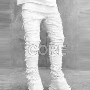 Dernier modèle de pantalon empilé pour hommes de haute qualité à prix abordable Pantalon empilé pour hommes Pantalons pour hommes délavés - Product Image 5