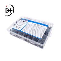 Kit de condensateurs électrolytiques, 500 pièces, 24 valeurs, condensateurs électrolytiques SMD mixtes, 10V, 16V, 25V, 50V, 0.1uF-1000uF pour Arduino
