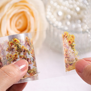 Vật nuôi không thấm nước tự làm lều Chất liệu die-cut Washi băng trang trí cảnh quan CuộN dính dính - Product Image 1