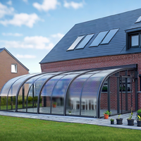 Alluminio Homes Garden High Snow Véranda rétractable Patio Attached House 4 Season Victorian Aluminum Dome Glass House