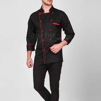 Chaqueta de Chef Profesional de Manga Larga, Diseño Moderno, Material de Algodón/Poliéster, Colores y Logotipo Personalizables, Alta Calidad para Restaurante o Bar