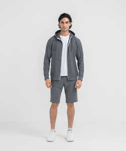 Pull à manches longues de grande taille et sweats à capuche avec fermeture éclair pour hommes, impression de logo personnalisé - Product Image 3