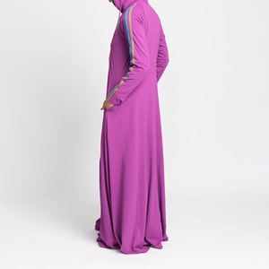 Abayas pour femmes de style papillon simple et modeste de couleur unie vêtements islamiques Maxi personnalisés caftan Robe en mousseline de soie Abaya musulmane unie - Product Image 4