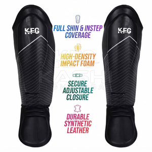 Protège-tibias de kickboxing au design optimal avec ajustement réglable pour une utilisation en boxe, arts martiaux et entraînement sportif - Product Image 5