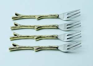 Ensemble de couverts de luxe écologiques au design moderne avec manche en résine, vaisselle, couteaux, cuillères, fourchettes, couverts, décoration de fête - Product Image 2