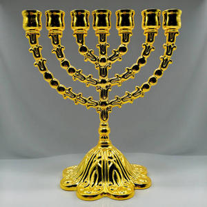 Handcrafted Menorah Tabletop Aluminum <b>Candle</b> Stand Latest Home Decorative Item for Easter Christmas Parties for Home Hotel - Product Image 4
