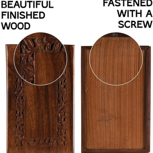 Border Engraved Rosewood Cremation Urns <b>for</b> Human <b>Ashes</b> Adult Male Female Wooden Decorative Urns <b>Box</b> - Product Image 5