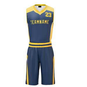 Maillot de basket-ball réversible 100% polyester à prix avantageux, respirant, ensemble uniforme de basket-ball pour hommes, jeunes et enfants - Product Image 2
