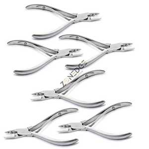 ชุดคีมยืดผม6อันเครื่องมือเจาะรู2รูทำจากสเตนเลสสตีลเงินอเนกประสงค์สำหรับไมโครวงแหวนและห่วงผม - Product Image 1