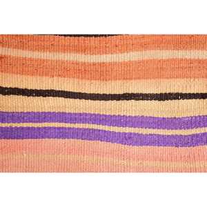 พรมวิ่งสไตล์ตุรกีวินเทจ ขนาด 2.4x6.9 ฟุต ลายต้นไม้สีส้ม ทำจากขนสัตว์ - Product Image 4