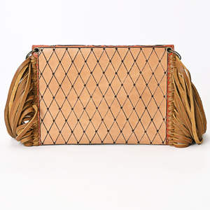 Sac à main de luxe pour femme en cuir véritable, style bohème western, avec pompon floral, couleur personnalisable, collection automne, le plus vendu - Product Image 3