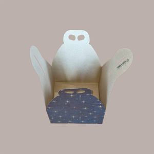 Caja de regalo de cartón negro de 10 piezas con gráficos de estrellas para 1kg Panettone 245x245H130mm para vacaciones de Navidad - Product Image 5