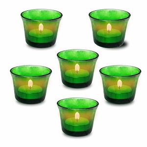 Portavelas de Cristal Verde Moderno, Ecológico y Hecho a Mano, para Decoración del Hogar, Mesa de Comedor, Regalos de Navidad - Product Image 6