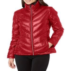 Chaqueta acolchada para mujer con diseño acolchado ligero Abrigo acolchado largo para mujer con capucha y forro térmico - Product Image 3