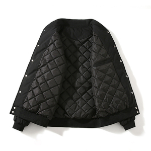 Veste universitaire de baseball à manches régulières personnalisée unisexe en gros derniers modèles brodés pour hommes en patchwork - Product Image 5