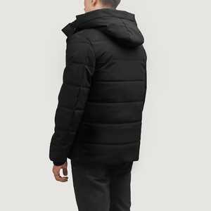 Veste matelassée dernier cri au design personnalisé pour hommes, hiver, hiver, veste à capuche en toile avec bouton en fourrure et fermeture éclair, style tendance - Product Image 3