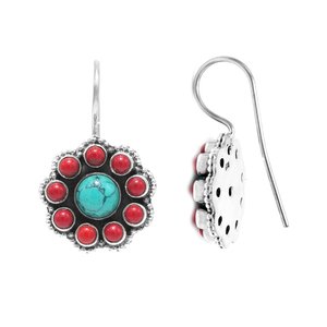 Boucles d'oreilles fines en argent sterling 925 fait à la main cadeau d'anniversaire de pierres précieuses naturelles pour ses bijoux multi-pierres précieuses or principal - Product Image 1